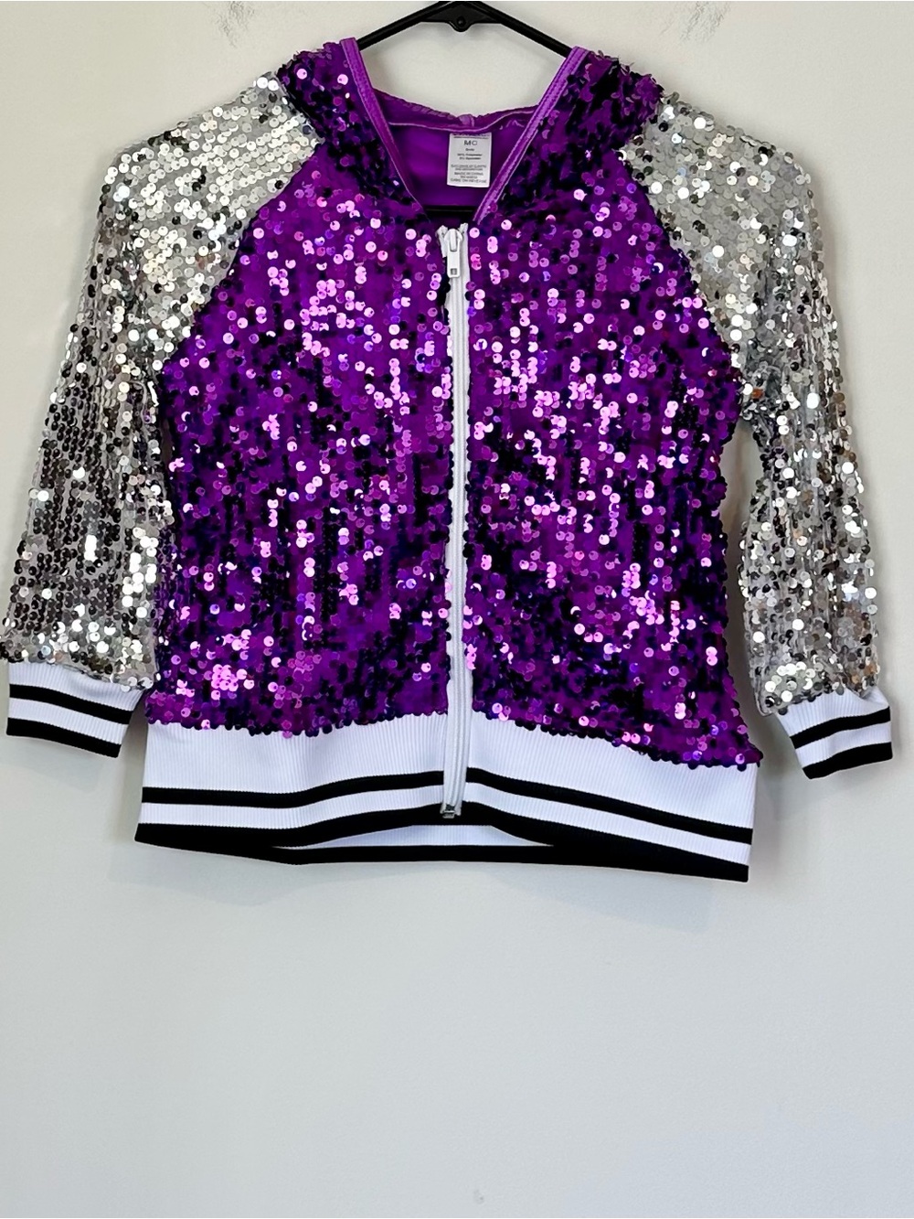 Weissman Girls Hip Hop Purple Sequin Dance Jacket - Size: MC